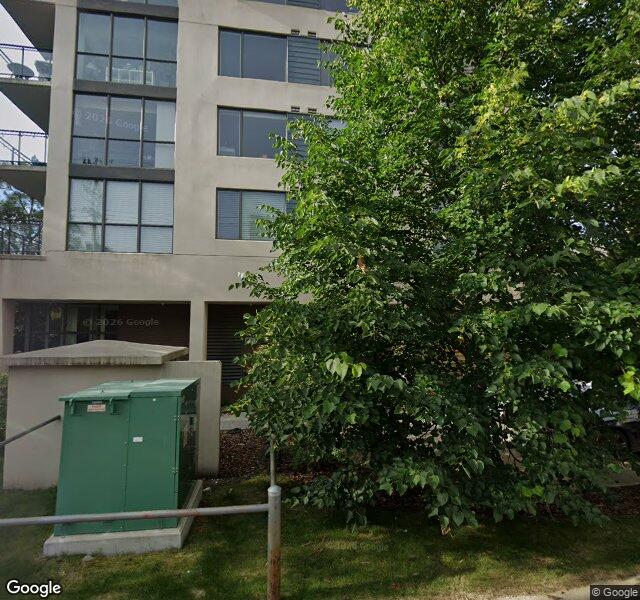 Street view of 1404-10046 117 Street NW, Edmonton